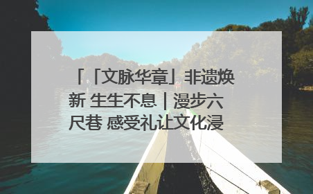 「文脉华章」非遗焕新 生生不息｜漫步六尺巷 感受礼让文化浸润的“巷”往生活