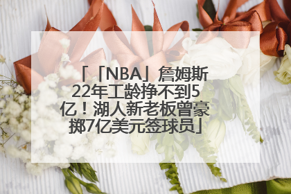 「NBA」詹姆斯22年工龄挣不到5亿！湖人新老板曾豪掷7亿美元签球员