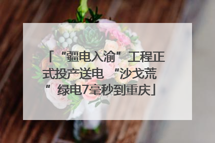 “疆电入渝”工程正式投产送电 “沙戈荒”绿电7毫秒到重庆