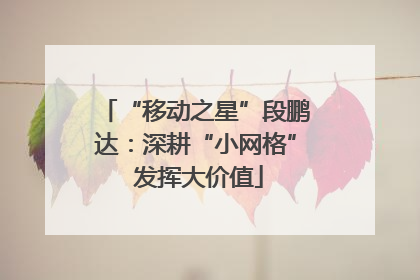 “移动之星”段鹏达：深耕“小网格” 发挥大价值