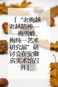 “老梅越老越精神——梅雪峰、梅纯一艺术研究展”研讨会在安徽省美术馆召开
