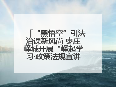 “黑悟空”引法治课新风尚 枣庄峄城开展“峄起学习·政策法规宣讲面对面”活动