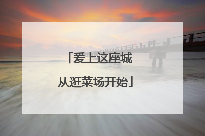 爱上这座城 从逛菜场开始