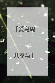 爱鸟周 共参与