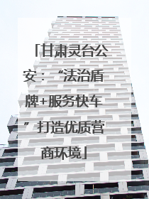 甘肃灵台公安：“法治盾牌+服务快车”打造优质营商环境