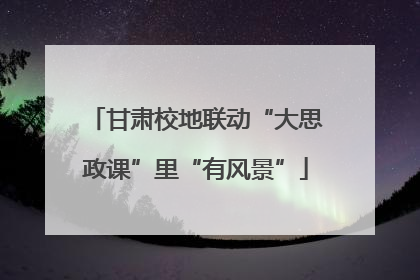 甘肃校地联动“大思政课”里“有风景”