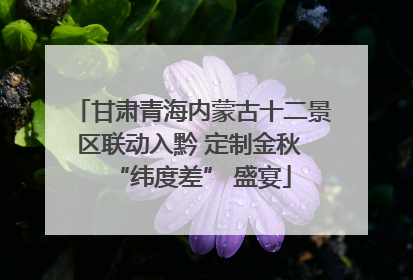 甘肃青海内蒙古十二景区联动入黔 定制金秋 “纬度差” 盛宴