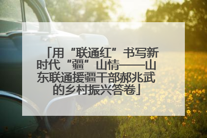 用“联通红”书写新时代“疆”山情——山东联通援疆干部郝兆武的乡村振兴答卷