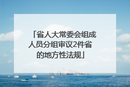 省人大常委会组成人员分组审议2件省的地方性法规
