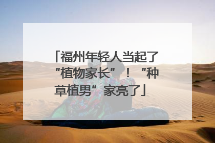 福州年轻人当起了“植物家长”！“种草植男”家亮了