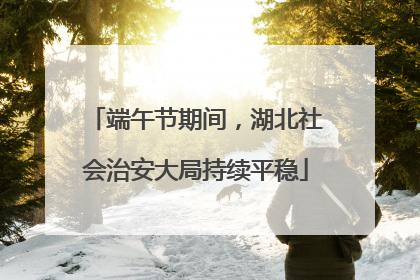 端午节期间，湖北社会治安大局持续平稳
