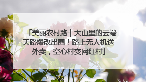 美丽农村路｜大山里的云端天路爆改出圈！路上无人机送外卖，空心村变网红村
