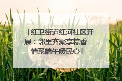 红卫街道红河社区开展：邻里齐聚享粽香 情系端午暖民心