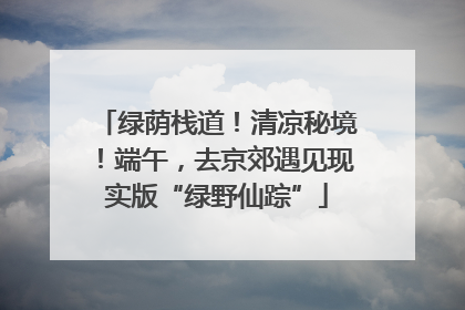 绿荫栈道！清凉秘境！端午，去京郊遇见现实版“绿野仙踪”