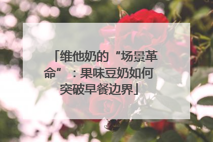 维他奶的“场景革命”：果味豆奶如何突破早餐边界
