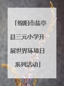 绵阳市盐亭县三元小学开展世界环境日系列活动