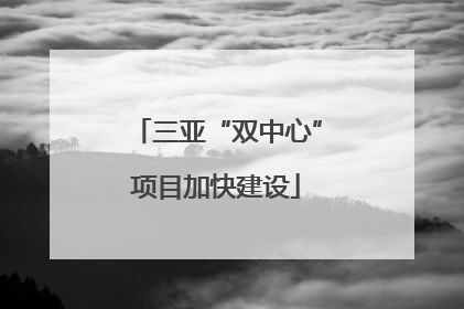 三亚“双中心”项目加快建设