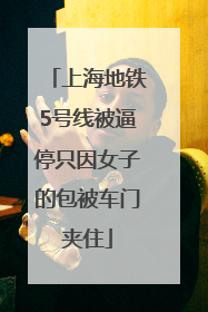 上海地铁5号线被逼停只因女子的包被车门夹住