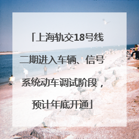 上海轨交18号线二期进入车辆、信号系统动车调试阶段，预计年底开通