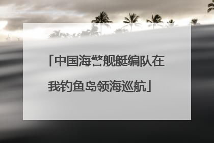 中国海警舰艇编队在我钓鱼岛领海巡航
