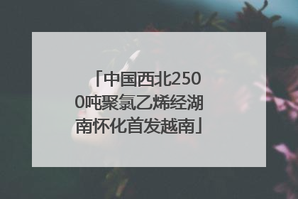 中国西北2500吨聚氯乙烯经湖南怀化首发越南