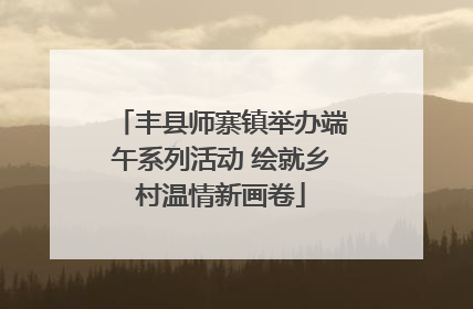 丰县师寨镇举办端午系列活动 绘就乡村温情新画卷