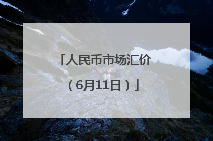 人民币市场汇价（6月11日）