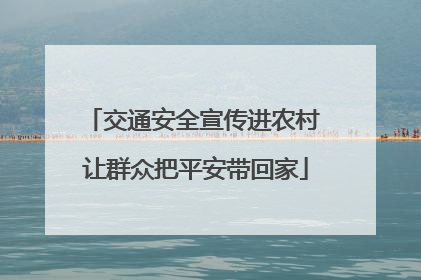交通安全宣传进农村 让群众把平安带回家