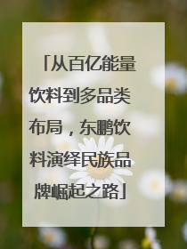 从百亿能量饮料到多品类布局，东鹏饮料演绎民族品牌崛起之路