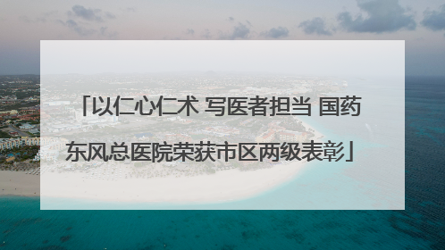 以仁心仁术 写医者担当 国药东风总医院荣获市区两级表彰