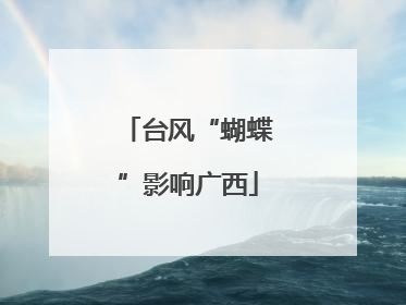 台风“蝴蝶”影响广西