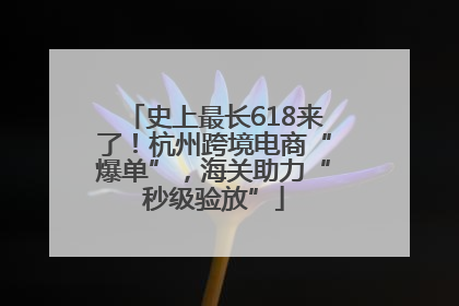 史上最长618来了！杭州跨境电商“爆单”，海关助力“秒级验放”