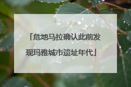 危地马拉确认此前发现玛雅城市遗址年代