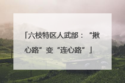 六枝特区人武部：“揪心路”变“连心路”