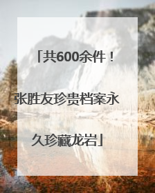 共600余件！张胜友珍贵档案永久珍藏龙岩