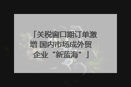 关税窗口期订单激增 国内市场成外贸企业“新蓝海”