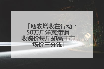 助农增收在行动：50万斤洋葱滞销 收购价每斤却高于市场价三分钱