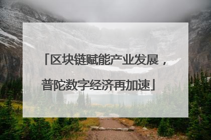 区块链赋能产业发展，普陀数字经济再加速