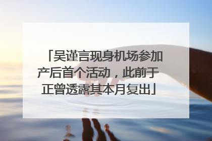 吴谨言现身机场参加产后首个活动，此前于正曾透露其本月复出