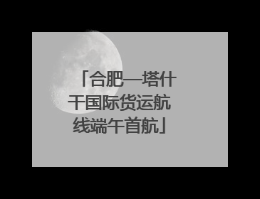 合肥—塔什干国际货运航线端午首航