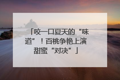 咬一口夏天的“味道”！百桃争艳上演甜蜜“对决”