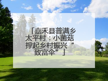 嘉禾县普满乡太平村：小菌菇撑起乡村振兴“致富伞”