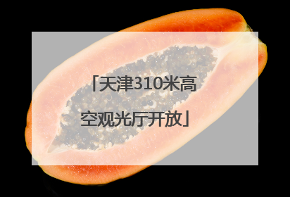 天津310米高空观光厅开放