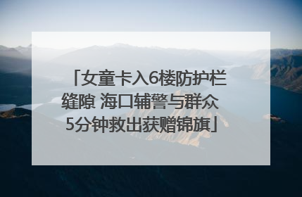女童卡入6楼防护栏缝隙 海口辅警与群众5分钟救出获赠锦旗