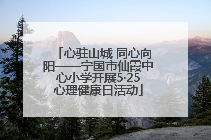 心驻山城 同心向阳——宁国市仙霞中心小学开展5·25心理健康日活动