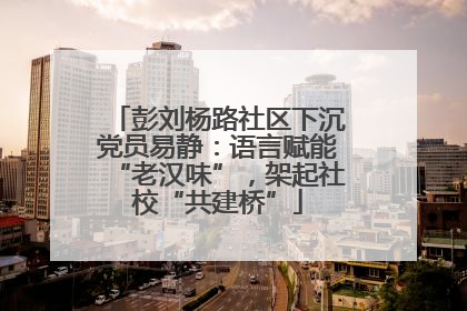 彭刘杨路社区下沉党员易静：语言赋能“老汉味”，架起社校“共建桥”