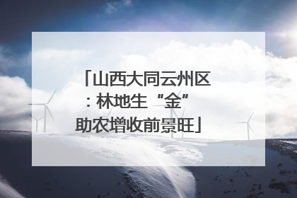 山西大同云州区：林地生“金” 助农增收前景旺