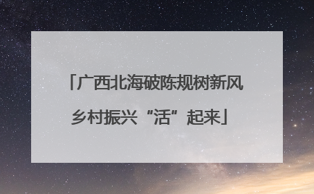 广西北海破陈规树新风 乡村振兴“活”起来