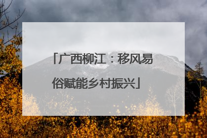 广西柳江：移风易俗赋能乡村振兴