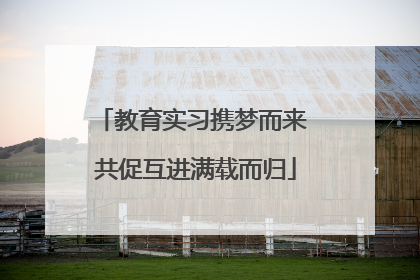 教育实习携梦而来 共促互进满载而归